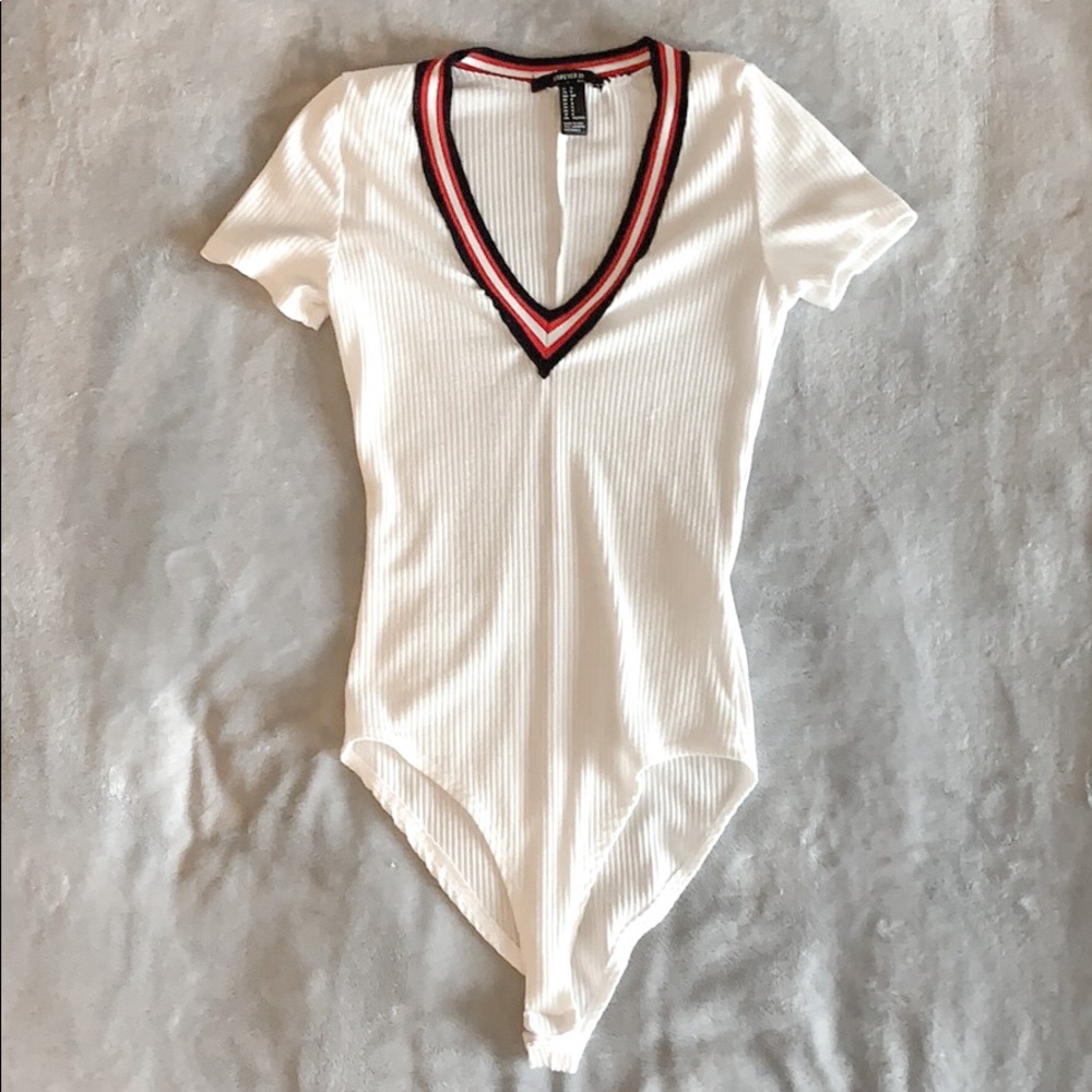 Forever21 Fitted Tommy Hilfigur Bodysuit